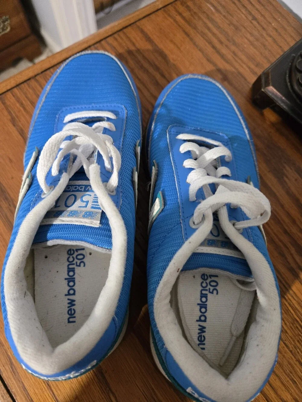 New Balance Bright Blue Sneakers with Teal Accent
